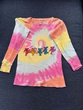Vintage Morgan Mills Grateful Dead Dancing Bears Thermal Long Sleeve Shirt